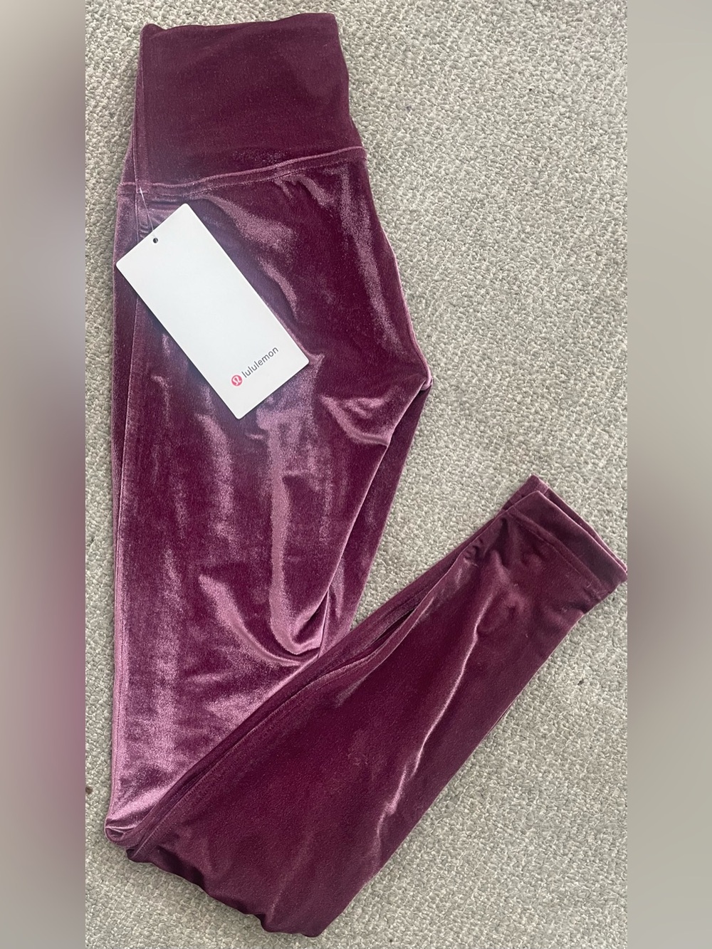 LULULEMON ATHLETICA Velvet Wunder Lounge Tight Leggings - Garnet - Picture 2 of 12